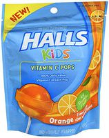 Halls Kids Vitamin C Pops Orange - 10 ct
