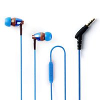 Esmooth Wood Wired Earphones Noise-Cancelling in-Ear Earbuds Comfort-Fit Headphones Headsets Earpieces HD Stereo Bass