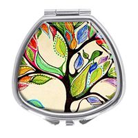 Udoosun Tree of Life Decorative Boxes Pill Box Silver Single Compartment Pocket Purse Travel Pill Case Medicine Tablet Holder Wallet