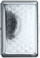 Silver Swirls Compact (7 100s) Metal-Plated Cigarette Case & Stash Box