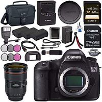Canon EOS 5DS-R 5DSR DSLR Camera + Canon EF 24-70mm f/2.8L II USM Lens 5175B002 + LPE-6 Lithium Ion Battery + External Rapid Charger + Sony 128GB SDXC Card Bundle