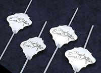 36pc Wedding Sparklers Tags -Happily Ever After - Cream Color Shimmer Paper