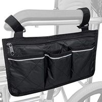 Titcch Wheelchair Side Bag Lightweight Wheelchair and Walker Side Bag - Compact Carry Hands Free Front or Side Pouch for Electric or Manual Scooters Rollators