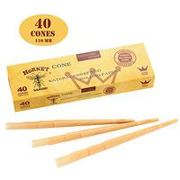 HORNET Pre-Rolled Cones, 40 PCS Cigarette Tubes of King Size, Raw Cones Rolling Papers with Tips (110mm)
