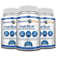- Research Verified Hemo Relief - 100% Natural Formula for Hemorrhoid Relief - Provides Immediate Relief and Long-Term Healing – 365 Days Money Back Guarantee - 3 Bottles Supply