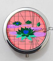 BlackKey Lotus Flower 3-Compartment Decorative Pocket Gift Box Case Organizer for Pill, Color 1 -1522
