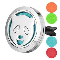 Garden Charms Bear 30mm Car Air Freshener Stainless Steel Essential Oil Diffuser Locket Jewelry with Free Pads GCVA-711
