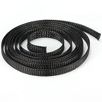 1/8" Black PET Expandable Braided Sleeving Length 20ft