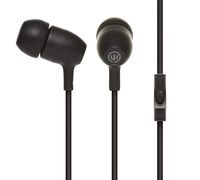 Wicked Audio Drive 600cc Earbuds - Noise Isolating Ear Buds - Headphones with Microphone and Track Control, Gold-Plated Smart Plug - Black Earbuds