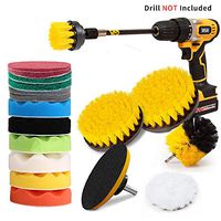 19Pcs Drill Brush Set Car Foam Polishing Pads Kit Power Scrubber with 6 inch Extended Long Attachment for Car,Bathroom,Shower,Wheels,Glass,Kitchen,Bathtub