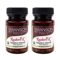 Swanson Razberi-K Raspberry Ketones 100 Milligrams 60 Capsules (2 Pack)