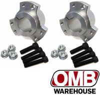 OMB Warehouse (2) 1" Drift Trike Go Kart Live Axle Billet Aluminum Rear Wheel Hubs w/Hardware