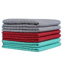Lifaith Microfiber Waffle Weave Dish Cloth Best Kitchen Cloths Cleaning Cloths with Poly Scour Side 12Inchx12Inch 6-Pack Multi Colors