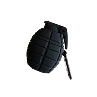 Tebatu Headphone Protective Case,Grenade Pattern Shockproof Silicone Case Skin with Carabiner for Airpods 1/2 Charging Box Accessories