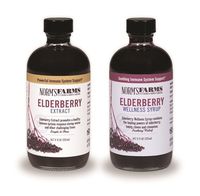 Norm's Farms Supplement Two Pack, Black Elderberry Wellness Syrup and Black Elderberry Extract, 8 Ounce Jars