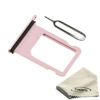 Ewparts Sim Card Tray Slot Replacement for iPhone 7 4.7 Inch + SIM Card Tray Open Eject Pin (Rose Gold)