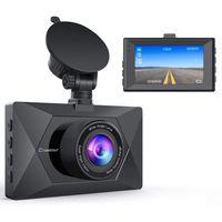 Crosstour Dash Cam 1080P FHD Mini in Car Dashboard Camera with Park Mode, G Sensor, F1.8 Super Big Aperture, 3 Inch LCD, 170°Wide Angle, HDR, Motion Detection, Loop Recording