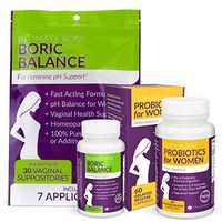Intimate Rose Combo Pack! Flora Bloom Probiotics for Women (One Bottle) and Boric Balance Boric Acid (One Bottle) - Intimate Rose 2 Pack