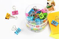 40 pcs. deli 8487 19mm 3/4" liras clip purse dovetail clip paper clip metal smile binder clip