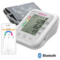 Bluetooth Upper Arm Digital Blood Pressure Monitor, JUMPER Professional and Accurate BP Monitor with 2-Users 198-Reading Memory, Large Display and Adjustable Cuff, Support 4xAA or USB Charge