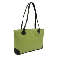 Piel Leather Ladies Computer Tote, Apple/Black, One Size