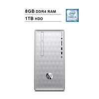 HP 2019 Pavilion 590 Desktop (Intel Quad Core i3-8100 3.6 GHz, 8GB RAM, 1TB HDD, Intel UHD Graphics 630, Bluetooth, HDMI, DVD, Windows 10 Home) (Renewed)