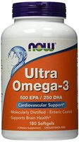 Now Foods Ultra Omega 3, Fish Oil Soft-gels, ValueItems Pack of 180Count Pack of 3 (540 Capsules Total)