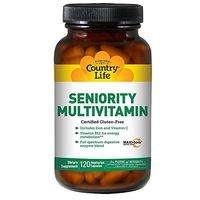Country Life - Seniority Multivitamin with B12 for Energy Metabolism - Full Spectrum Digestive Enzyme Blend - 120 Vegetarian Capsules