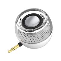 Mini Portable Speaker, 3W Mobile Phone Speaker with 250mAh Lithium Battery Line-in Speaker with Clear Bass 3.5mm AUX Audio Interface, Plug and Play for iPhone, iPad, iPod, Tablet, Computer (White)