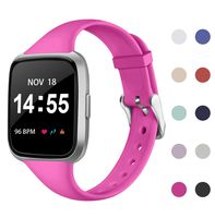 Acrbiutu Bands Compatible with Fitbit Versa, Slim Thin Replacement Narrow Silicone Sport Accessory Strap Wristband Compatible for Fitbit Versa Smart Watch