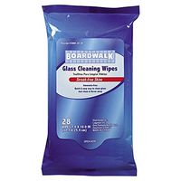Boardwalk 341-W Glass Wipes, 10" Length by 7" Width (12 Packs of 28)