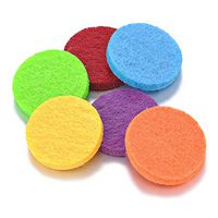 Garden Charms 20 Pcs Essential Oil Diffuser Locket Necklace 22mm Refill Replacement Pads for 30mm Diffuser Locket Jewerly GCVA317