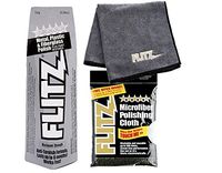 Flitz BU 03515 5.29 oz Blue Metal, Plastic and Fiberglass Polish Paste with LARGE Microfiber Cleaning Cloth COMBO