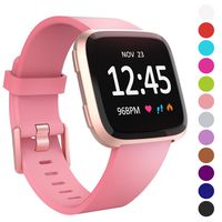 Humenn Bands Compatible with Fitbit Versa/Versa 2/Versa Lite/SE, Silicone Adjustable Replacement Classic Accessory Wristband Fitness Straps for Women Men