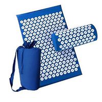 W-z-z Massage Yoga Mat Relieve Stress Pain Acupuncture Spike Pillow with Bag Cushion Acupressure Mat (Color : B)
