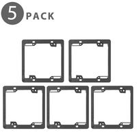 TNP Low Voltage Mounting Bracket, Horizontal/Vertical, Black (2 Gang (5 Pack))