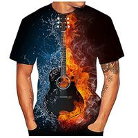 TIFENNY Music Festival Shirts New Design Men's Unisex 3D Printing Round Neck Short Sleeve Shirt Top Blouse Party T Shirts