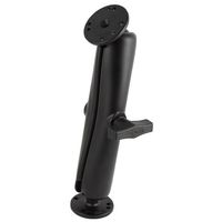 RAM MOUNTS (RAM-101U-D 1.5" Diameter Ball Mount with Long Double Socket Arm and 2 2.5" Round Base That Contain The Amps Hole Pattern