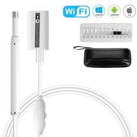 Jiusion WiFi USB Digital Otoscope Endoscope Carrying Bag HD Handheld Ear Scope Canal Cleaning Wax Removal Tool Portable Inspection Camera 6 LEDs Set Kit for iPhone Android Windows (White)