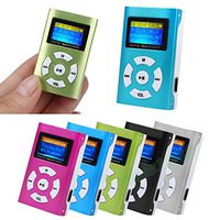 HighlifeS Mp3 USB Portable Mini MP3 Player Metal LCD Screen Support 32GB Micro SD TF Card (Silver)