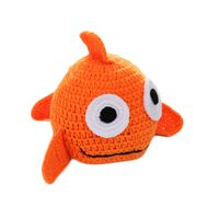 Baby Photography Props Fish Hat Boy Photo Shoot Outfits Girl Crochet Costume Knitted Clothes Hats Orange