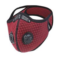 West Biking Mesh Dust/Pollution Mask for Air Filtration, Sport Mask with Exhalation Valves Filters, Activated Carbon N99 PM2.5 Filters Air Purifier