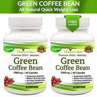 Green Coffee Bean - Weight Loss Supplement - Appetite SUPPRESSANT - 120 Capsules 2 Month Supply - 1000 mg - Organic - GMO and Gluten Free - 100% Pure - Fast Weight Loss