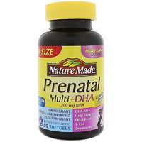 Nature Made PrenatalMulti + DHA 200 Mg Softgels, Value Size, 60 + 30 Liquid softgels (Pack of 2)