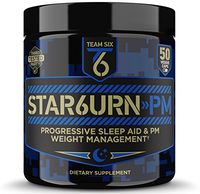 T6 STAR6URN-PM – Fat Burner and Sleep Aid for Muscle-Preserving Weight Loss and Stress Relief, Green Coffee Bean and Garcinia Cambogia Extract, 50 veggie caps