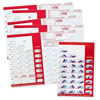 Color Coded Monthly 31 Day Medication Blister Cards Cold Seal - Daily, AM/PM, 3X, 4X, 5X a Day Pill Organizer Includes Premium Lifetime Subscription to Medisafe App (6 Pack Red)