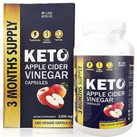 180 Capsules Extra Potent, Pure and Natural Keto Apple Cider Vinegar Capsules with Mother for Weight Loss - Made from Raw Organic ACV | 180 Capsules | 1300 Milligrams