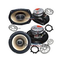 Polk Audio 6" x 9" 3-Way & 6.5" 2-Way Car/Boat/Marine Coaxial Speaker (2 pairs)