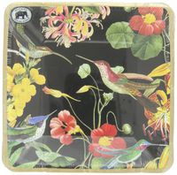 Michel Design Works Flora Exotica Luncheon and Dessert Square Paper Plates, 8 Count