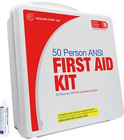 Genuine First Aid 50 Person 2009 Ansi Kit with Eyewash Weatherproof Plastic